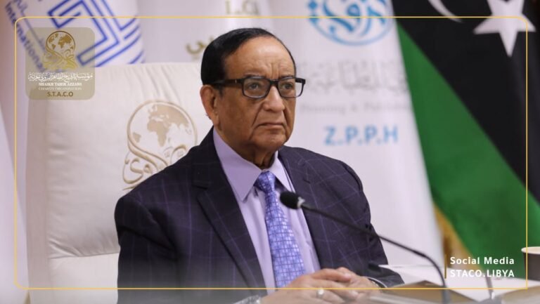 Hussein Al-Taher Al-Zawi and his grandson chair the general meeting of STACO